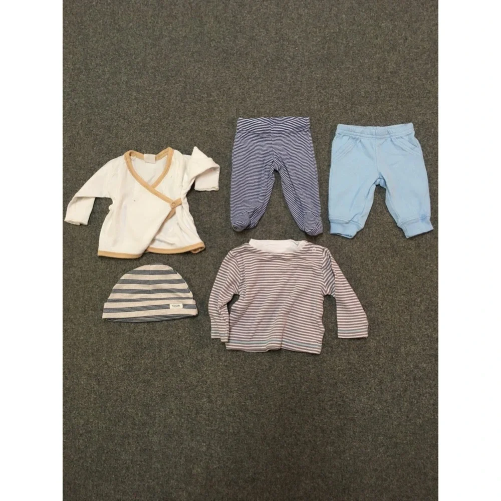Baby Boy NB 0-3 Months Clothing Lot 17x Pieces Bulk All Seasons Newborn Striped